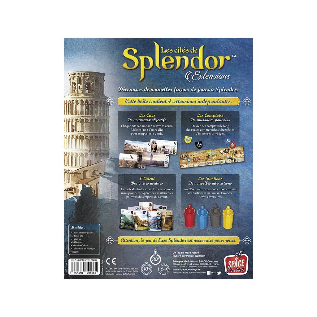 Splendor - Extension Les Cités de Splendor - Acheter vos Jeux de société en  famille & entre amis - Playin by Magic Bazar