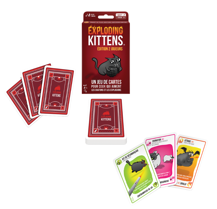 Exploding Kittens : Edition 2 joueurs - Passion du jeu