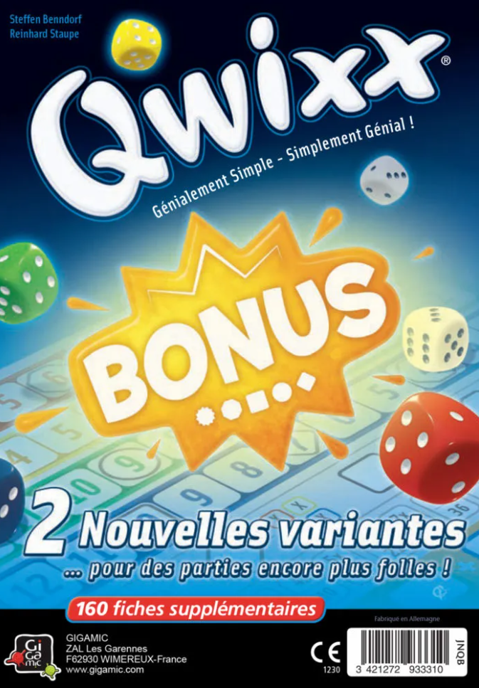 QWIXX : RECHARGE BLOC DE SCORE (3X80 FICHES)