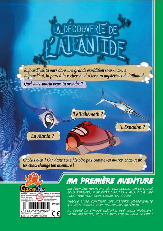 Ma 1ère aventure : La découverte de l'Atlantide version longue