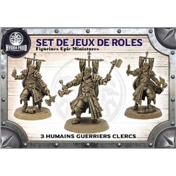 Set de Jeu de rôles : 3 humains guerriers & clercs