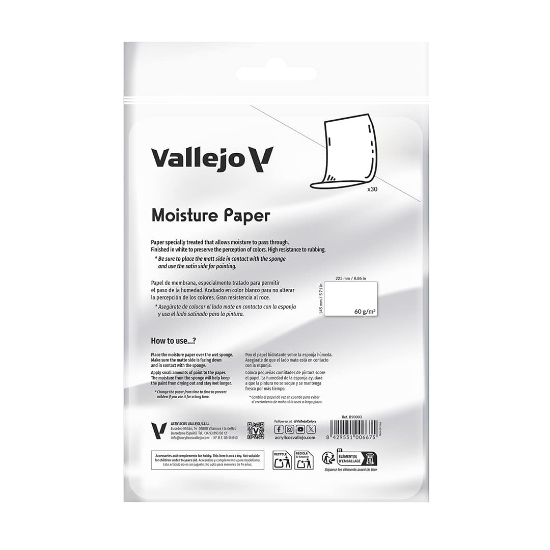 30 feuilles de papier rétenteurs d'humidité