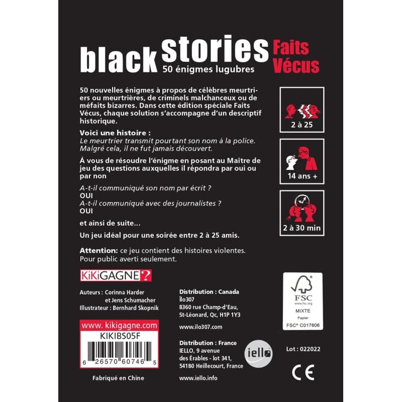 Black Stories : Faits vécus 50 énigmes Lugubres – Image 2